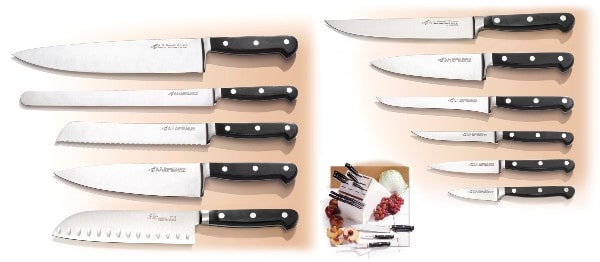 Full set of 10 A.G. Russell Kitchen Knives